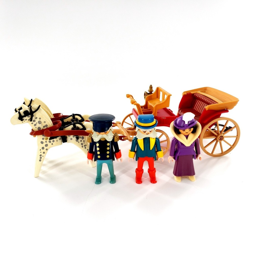 Vintage Playmobil 5600 Victorian Mansion Horse Drawn Carriage Dollhouse Playset